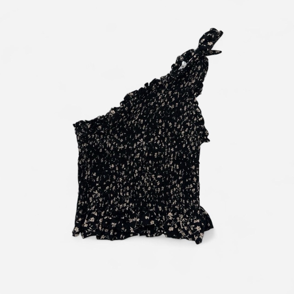 Black and White Floral Women's Top